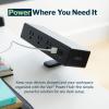 Vari Power Hub 4th Gen – Desk Mount Charging Station with 5 AC Outlets, 2 USB-C Ports, and 1 USB-A Port – Fast 45W Power Delivery, 12’ Cord, Clamp-On Design for Easy Install