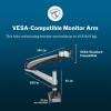 Vari Single Monitor Arm – VESA Monitor Mount w/ 360 Degree Adjustment – Monitor up to 27 inches, 19.8 lbs – Single Monitor Mount with Full Adjustability – Computer Monitor Stand for Home or Office(Single-Monitor Arm)