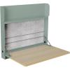 Vari Hide-Away Wall Mounted Floating Desk – 32” Foldable Murphy-Style Desk for Bedroom, Dorm, Apartment + Cable Ports, Bungee Storage, Shelf, 100 Lb Capacity + Simple Assembly (Dove Grey/Light Wood)(Seafoam/Light Wood)