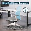 Vari Ascent Ergonomic Desk Chair for Home Office with Wheels, Breathable Mesh Back, Lumbar Support, Adjustable Seat Depth & Height, 20 Degree Tilt Function – Easy Assembly (Cloud White/Steel Blue)(Cloud White/Fog Grey)