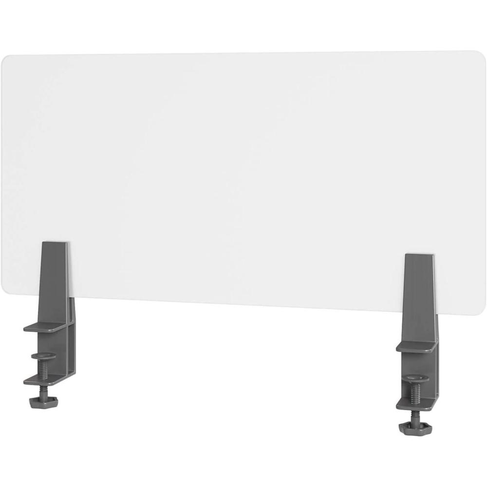 imageVari Acrylic Privacy Panel 30  Privacy Divider for Above Desktop  Easily Clamps to Desk or Table with No Tools Required  Durable Frosted Acrylic Finish24 Inch