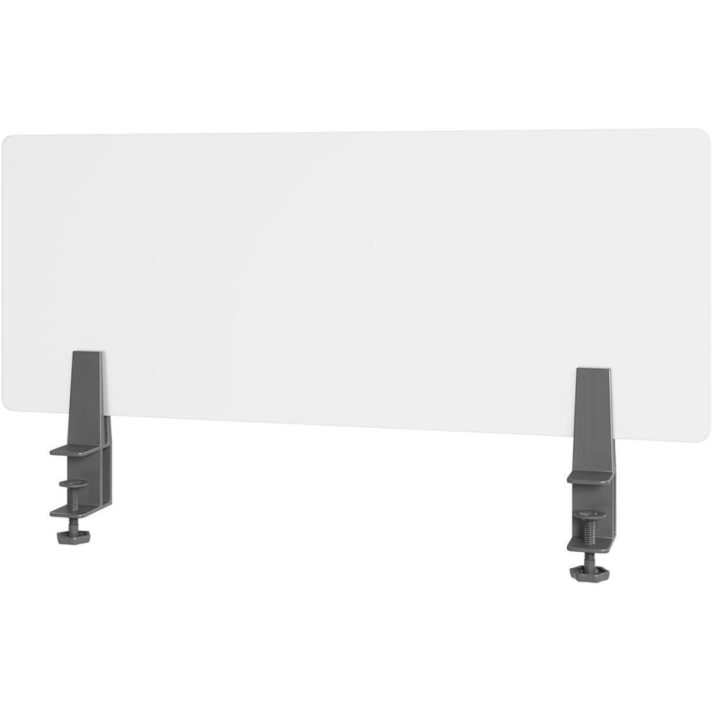 imageVari Acrylic Privacy Panel 30  Privacy Divider for Above Desktop  Easily Clamps to Desk or Table with No Tools Required  Durable Frosted Acrylic Finish30 Inch