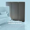 Vari Privacy Screen – Sturdy Modern Three Panel Privacy Partition, Great for Home or Office, 63.25″ (H) x 72″ (W), Grey