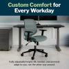 Vari Foundation Chair – Ergonomic Home Office Desk Chair + Adjustable Height, Tilt, and Armrests, Breathable Mesh, Lumbar Support – Swivel Rolling Task Chair for Office or Study (Black)(Sage Grey)