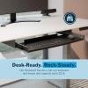 Vari Slide-Out Keyboard Tray – Ergonomic Under-Desk Pull-Out Shelf with Smooth-Glide 9.5″ Access, Space-Saving Design, Fits Full-Size Keyboard & Mouse, Easy Install + VariDesk Compatible (Black)