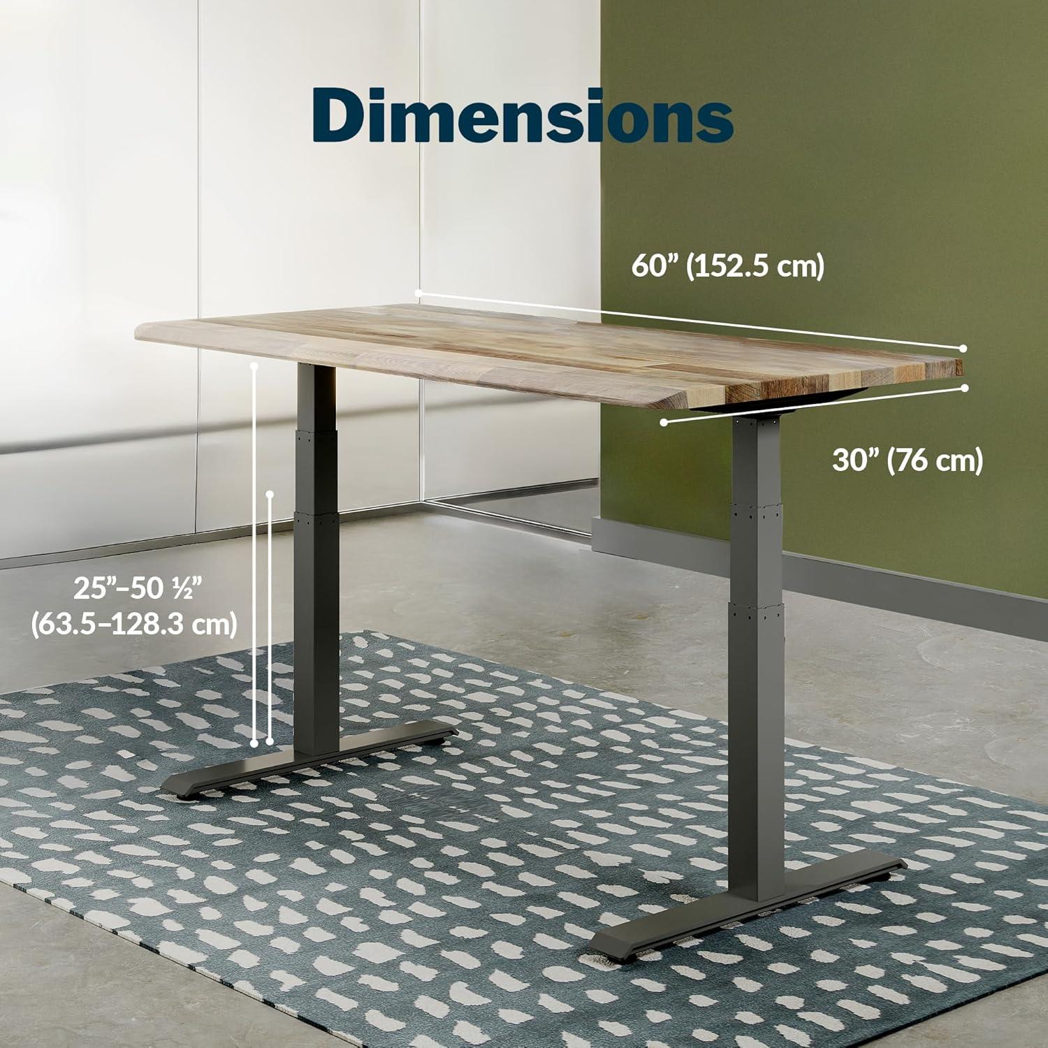 imageVari ComfortEdge Electric Height Adjustable Standing Desk 40x26 Varidesk SitStand Desk for Home Office Sloped Ergonomic Front Edge Stable Legs Easy Assembly 2 Boxes Walnut TopWhite LegsReclaimed Wood Top Slate Legs