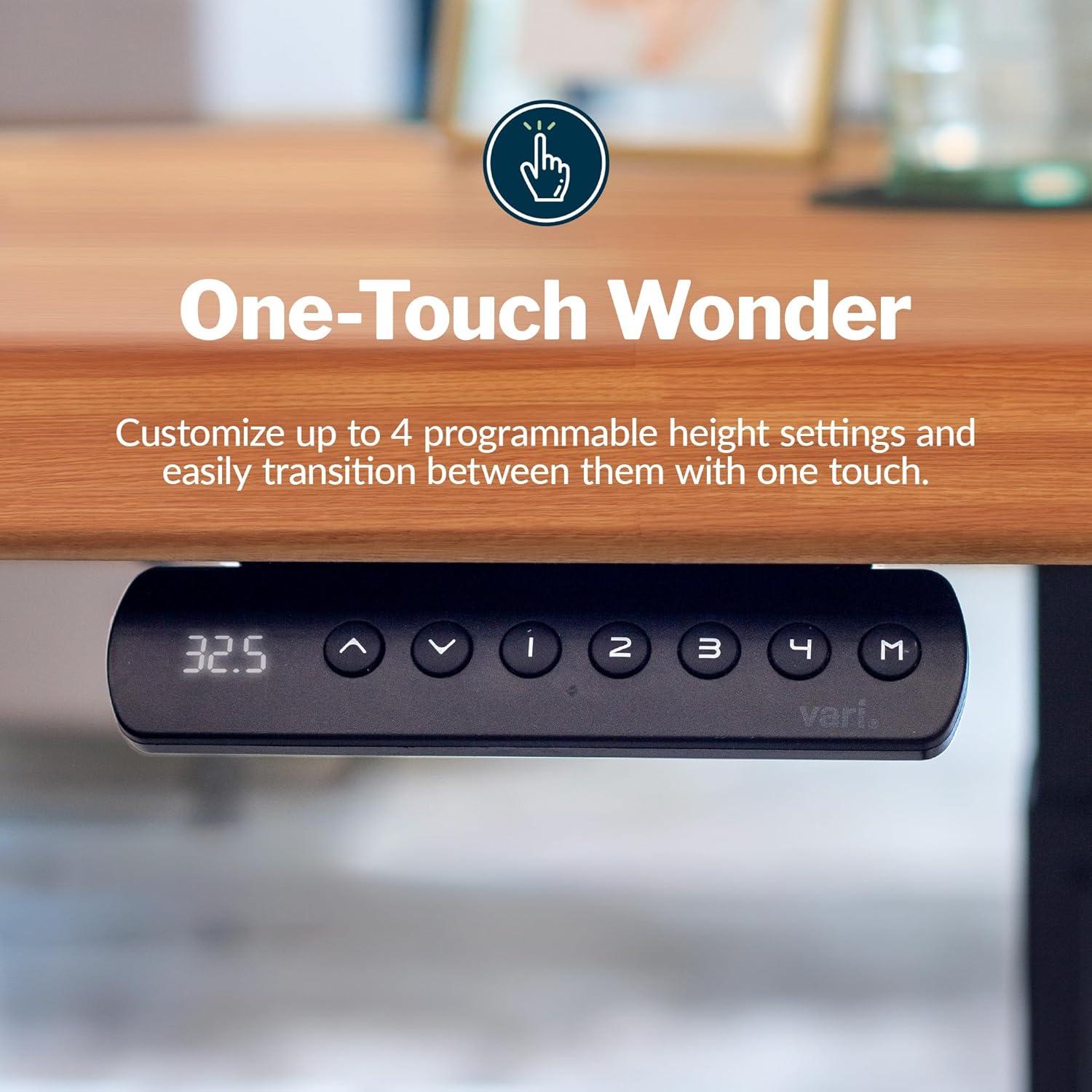 imageVari ComfortEdge Electric Height Adjustable Standing Desk 40x26 Varidesk SitStand Desk for Home Office Sloped Ergonomic Front Edge Stable Legs Easy Assembly 2 Boxes Walnut TopWhite LegsButcher Block Top Slate Legs