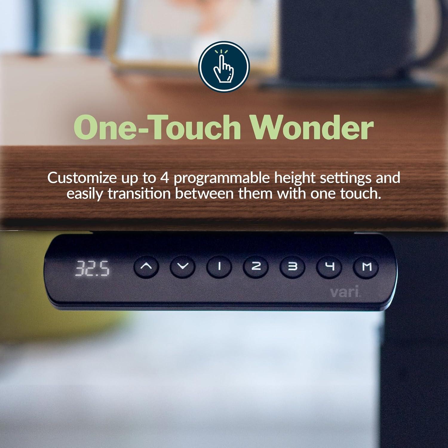 imageVari ComfortEdge Electric Height Adjustable Standing Desk 40x26 Varidesk SitStand Desk for Home Office Sloped Ergonomic Front Edge Stable Legs Easy Assembly 2 Boxes Walnut TopWhite LegsWalnut Top White Legs