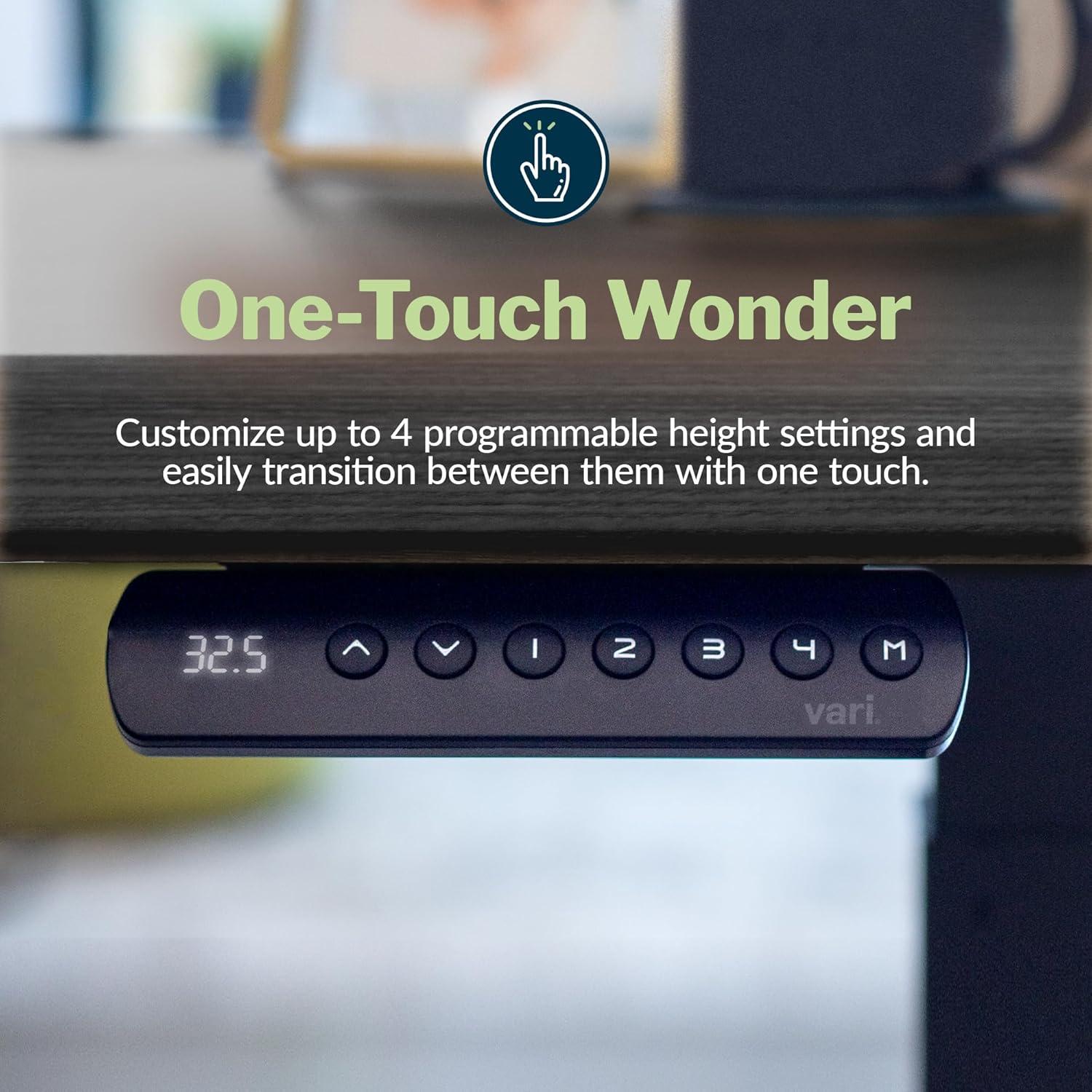 imageVari ComfortEdge Electric Height Adjustable Standing Desk 40x26 Varidesk SitStand Desk for Home Office Sloped Ergonomic Front Edge Stable Legs Easy Assembly 2 Boxes Walnut TopWhite LegsEspresso Top Slate Legs