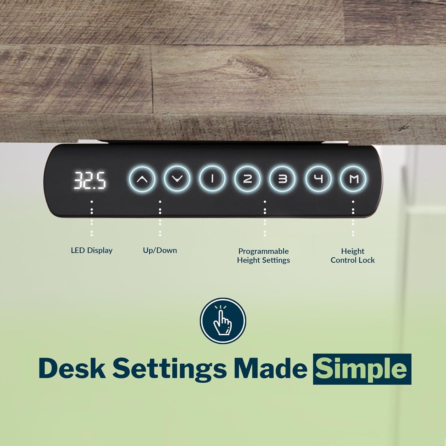 imageVari ComfortEdge Electric Height Adjustable Standing Desk 40x26 Varidesk SitStand Desk for Home Office Sloped Ergonomic Front Edge Stable Legs Easy Assembly 2 Boxes Walnut TopWhite LegsReclaimed Wood Top Slate Legs