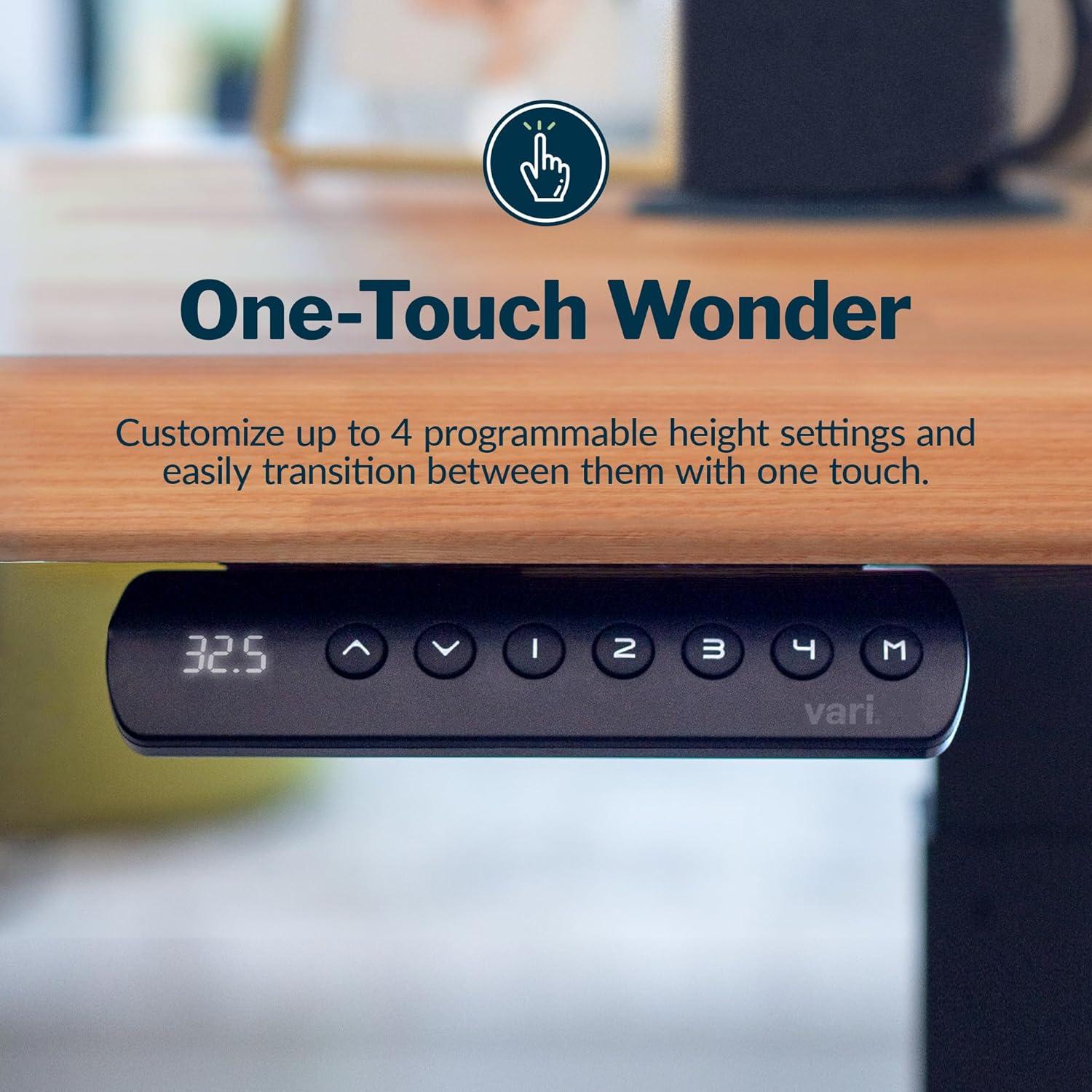 imageVari ComfortEdge Electric Height Adjustable Standing Desk 40x26 Varidesk SitStand Desk for Home Office Sloped Ergonomic Front Edge Stable Legs Easy Assembly 2 Boxes Walnut TopWhite LegsButcher Block Top Slate Legs