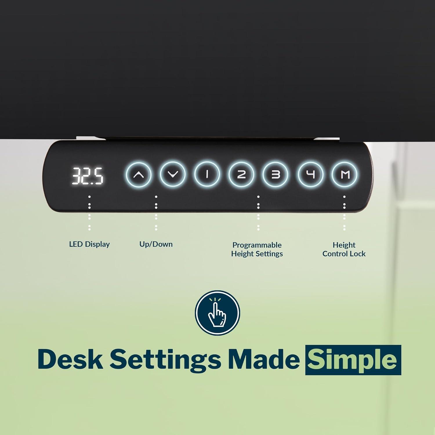 imageVari ComfortEdge Electric Height Adjustable Standing Desk 40x26 Varidesk SitStand Desk for Home Office Sloped Ergonomic Front Edge Stable Legs Easy Assembly 2 Boxes Walnut TopWhite LegsBlack Top Black Legs