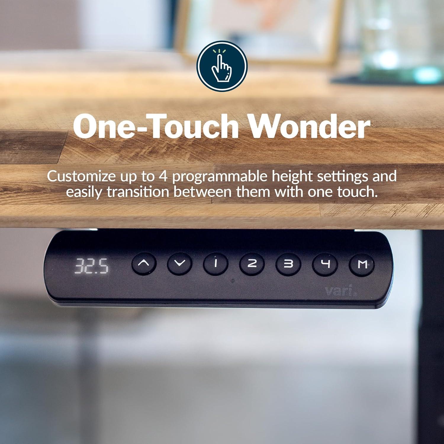 imageVari ComfortEdge Electric Height Adjustable Standing Desk 40x26 Varidesk SitStand Desk for Home Office Sloped Ergonomic Front Edge Stable Legs Easy Assembly 2 Boxes Walnut TopWhite LegsReclaimed Wood Top Slate Legs