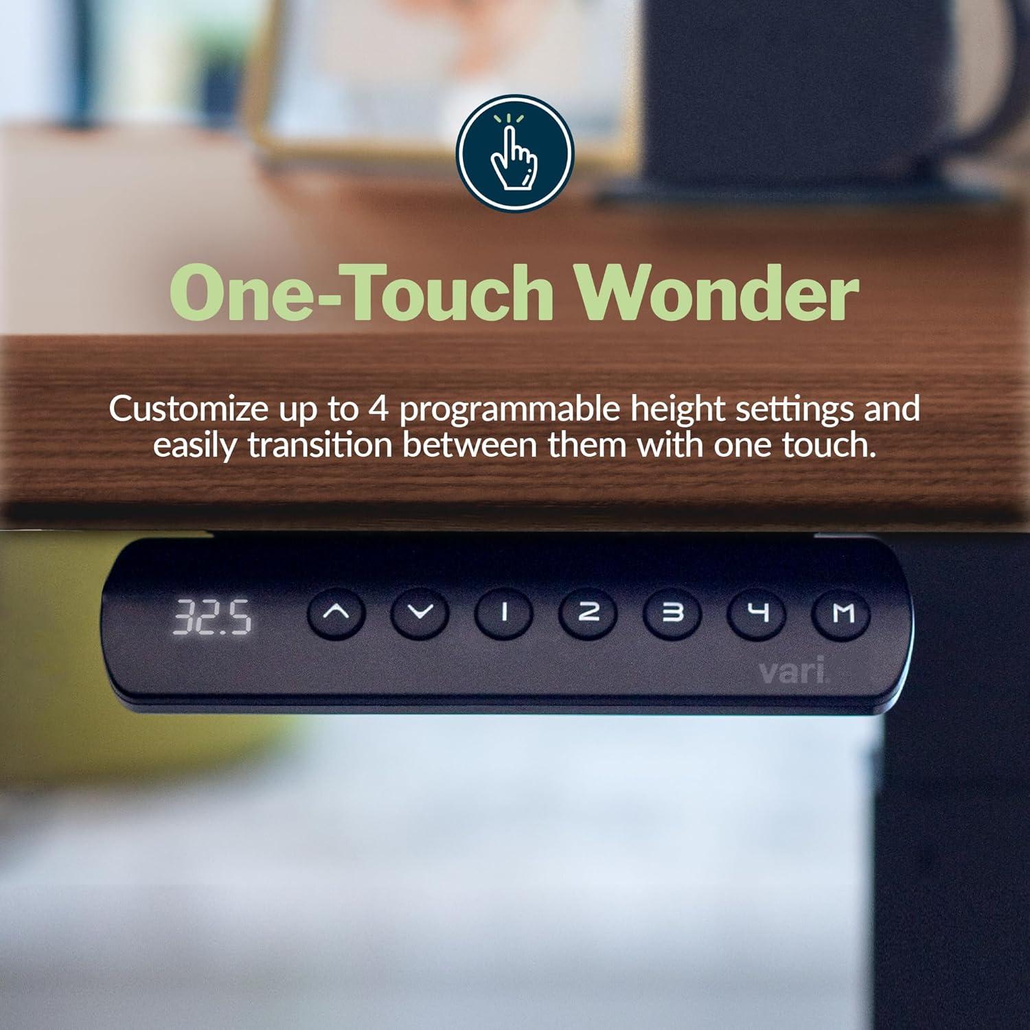 imageVari ComfortEdge Electric Height Adjustable Standing Desk 40x26 Varidesk SitStand Desk for Home Office Sloped Ergonomic Front Edge Stable Legs Easy Assembly 2 Boxes Walnut TopWhite LegsWalnut Top White Legs