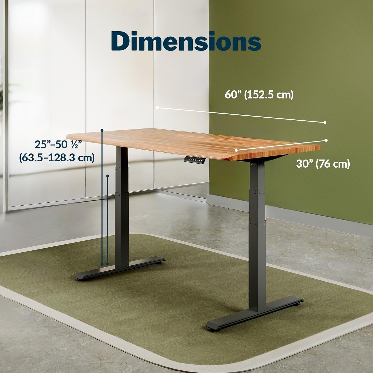 imageVari ComfortEdge Electric Height Adjustable Standing Desk 40x26 Varidesk SitStand Desk for Home Office Sloped Ergonomic Front Edge Stable Legs Easy Assembly 2 Boxes Walnut TopWhite LegsButcher Block Top Slate Legs