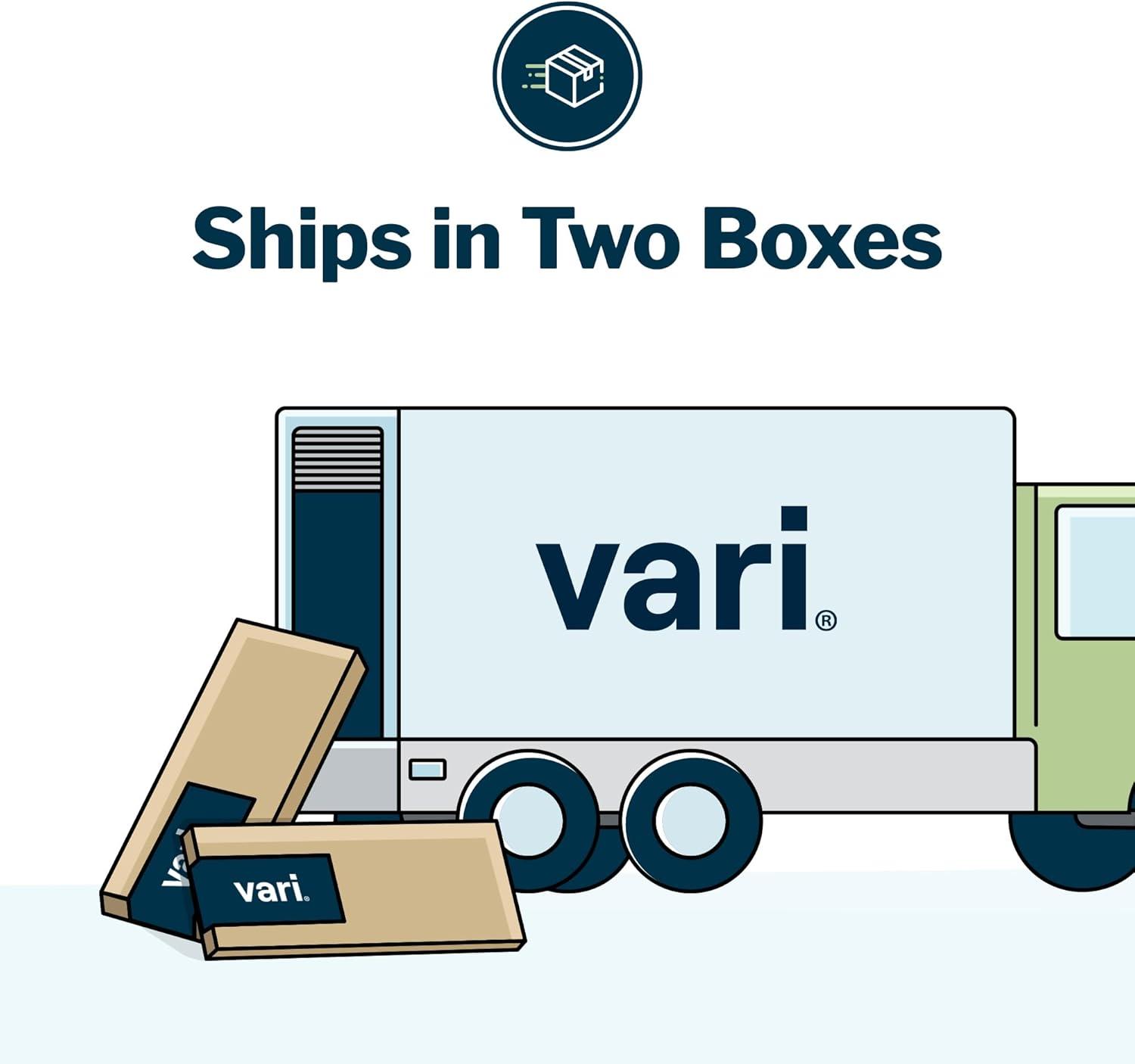 imageVari ComfortEdge Electric Height Adjustable Standing Desk 40x26 Varidesk SitStand Desk for Home Office Sloped Ergonomic Front Edge Stable Legs Easy Assembly 2 Boxes Walnut TopWhite LegsEspresso Top Slate Legs