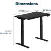 Vari ComfortEdge Electric Height Adjustable Standing Desk – 40×26 Varidesk Sit-Stand Desk for Home Office, Sloped Ergonomic Front Edge, Stable Legs, Easy Assembly, 2 Boxes – Walnut Top/White Legs(Black Top / Black Legs)