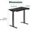 Vari ComfortEdge Electric Height Adjustable Standing Desk – 40×26 Varidesk Sit-Stand Desk for Home Office, Sloped Ergonomic Front Edge, Stable Legs, Easy Assembly, 2 Boxes – Walnut Top/White Legs(Black Top / Slate Legs)