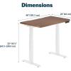 Vari ComfortEdge Electric Height Adjustable Standing Desk – 40×26 Varidesk Sit-Stand Desk for Home Office, Sloped Ergonomic Front Edge, Stable Legs, Easy Assembly, 2 Boxes – Walnut Top/White Legs(Walnut Top / White Legs)
