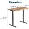 Vari ComfortEdge Electric Height Adjustable Standing Desk – 40×26 Varidesk Sit-Stand Desk for Home Office, Sloped Ergonomic Front Edge, Stable Legs, Easy Assembly, 2 Boxes – Walnut Top/White Legs(Reclaimed Wood Top / Slate Legs)