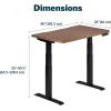 Vari ComfortEdge Electric Height Adjustable Standing Desk – 40×26 Varidesk Sit-Stand Desk for Home Office, Sloped Ergonomic Front Edge, Stable Legs, Easy Assembly, 2 Boxes – Walnut Top/White Legs(Walnut Top / Black Legs)