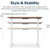Vari Ergo 54×26 Electric Standing Desk – Height Adjustable Sit Stand VariDesk + Curved Waterfall Edge, 4 Memory Settings, Quick Assembly, Cable Management, 200 lb Capacity – Light Wood (2 Boxes)(Walnut / White)