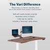 Vari Ergo 54×26 Electric Standing Desk – Height Adjustable Sit Stand VariDesk + Curved Waterfall Edge, 4 Memory Settings, Quick Assembly, Cable Management, 200 lb Capacity – Light Wood (2 Boxes)(Walnut / White)
