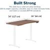Vari Ergo 54×26 Electric Standing Desk – Height Adjustable Sit Stand VariDesk + Curved Waterfall Edge, 4 Memory Settings, Quick Assembly, Cable Management, 200 lb Capacity – Light Wood (2 Boxes)(Walnut / White)