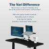 Vari Ergo 54×26 Electric Standing Desk – Height Adjustable Sit Stand VariDesk + Curved Waterfall Edge, 4 Memory Settings, Quick Assembly, Cable Management, 200 lb Capacity – Light Wood (2 Boxes)(Black Top / Black Legs)