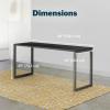 Vari Table 60×24 – Modern Computer Desk with Durable Laminate Finish and Slim Legs – Ideal for Gaming, Home, or Office – Stand-Alone Workstation or Corner Side Table – Reclaimed Wood(Black)