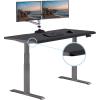 Vari ComfortEdge 60×30 Inch Adjustable Electric Standing Desk – Sit Stand VariDesk with Memory Presets, Sloped Edge, 200 LB Capacity + Tool-Free Assembly (Light Wood)(Black Top / Slate Legs)