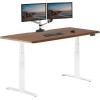 Vari ComfortEdge 60×30 Inch Adjustable Electric Standing Desk – Sit Stand VariDesk with Memory Presets, Sloped Edge, 200 LB Capacity + Tool-Free Assembly (Light Wood)(Walnut Top / White Legs)