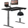 Vari ComfortEdge 60×30 Inch Adjustable Electric Standing Desk – Sit Stand VariDesk with Memory Presets, Sloped Edge, 200 LB Capacity + Tool-Free Assembly (Light Wood)(Black Top / Slate Legs)