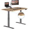 Vari ComfortEdge 60×30 Inch Adjustable Electric Standing Desk – Sit Stand VariDesk with Memory Presets, Sloped Edge, 200 LB Capacity + Tool-Free Assembly (Light Wood)(Reclaimed Wood Top / Slate Legs)