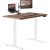 Vari ComfortEdge 60×30 Inch Adjustable Electric Standing Desk – Sit Stand VariDesk with Memory Presets, Sloped Edge, 200 LB Capacity + Tool-Free Assembly (Light Wood)(Walnut Top / White Legs)