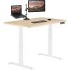Vari ComfortEdge 60×30 Inch Adjustable Electric Standing Desk – Sit Stand VariDesk with Memory Presets, Sloped Edge, 200 LB Capacity + Tool-Free Assembly (Light Wood)(Light Wood Top / White Legs)