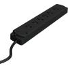 Vari Power Strip (10 Foot) – Black Extension Cord with Multiple Outlets & Power Surge Protection – Outlet Extender with 6 Plug in Points – Office Desk Accessories(Black 10 Ft)