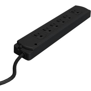 Vari Power Strip (10 Foot) – Black Extension Cord with Multiple Outlets & Power Surge Protection – Outlet Extender with 6 Plug in Points – Office Desk Accessories(Black 10 Ft)
