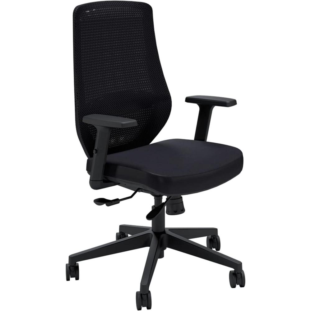 image:imageVari Essential Task Chair  Varidesk Ergonomic Home Office Chair with Comfortable Mesh Lumbar amp Back Support Adjustable Height  Ideal for Computer Desk  Easy Assembly  Black