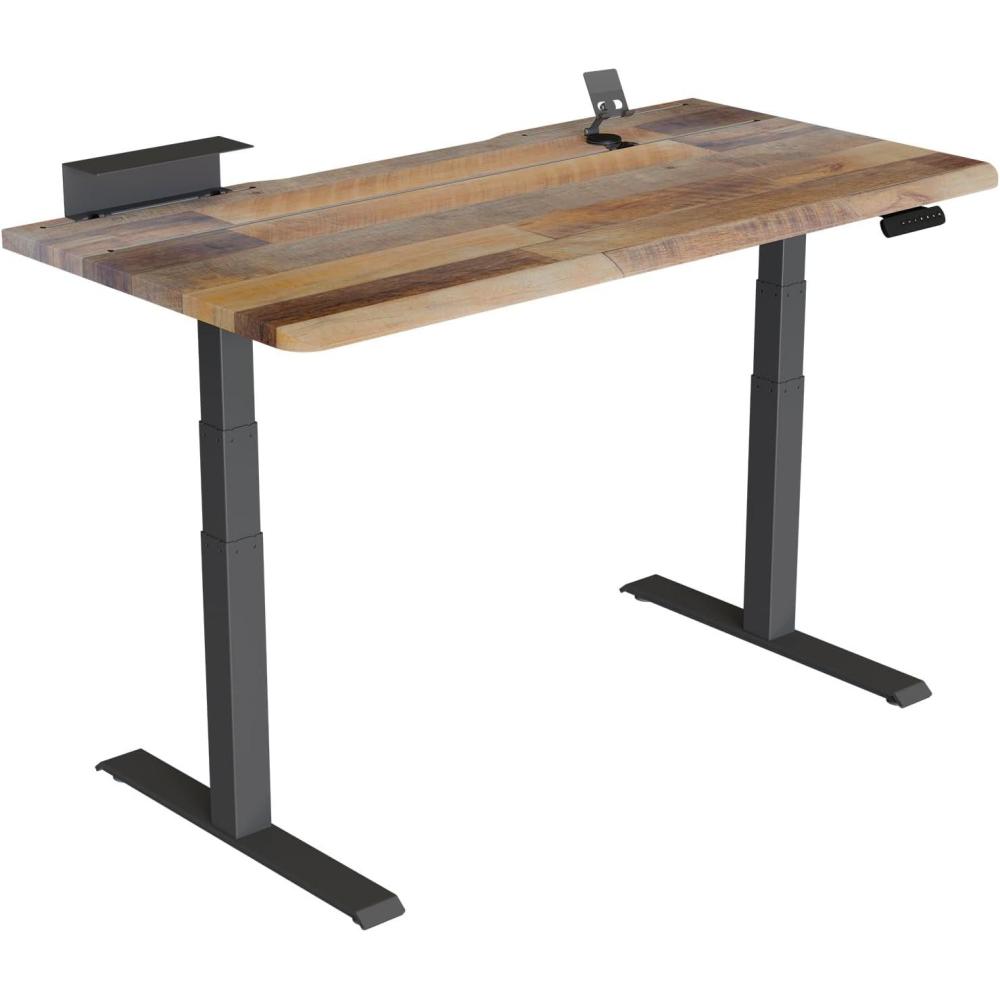 image:imageVari ComfortEdge 60x30 Inch Adjustable Electric Standing Desk with TechTrack  Sit Stand VariDesk with Memory Presets Included Phone Stand amp Shelf 200 LB Capacity ToolFree Assembly WalnutReclaimed Wood