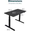 Vari Classic Electric Standing Desk – VariDesk Height Adjustable Sit/Stand Desk – Dual Motor with Memory Presets, Stable T-Style Legs – Gaming or Home Office Workstation – 72”x30”, Walnut/Black(Black Top / Black Legs)
