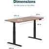 Vari Classic Electric Standing Desk – VariDesk Height Adjustable Sit/Stand Desk – Dual Motor with Memory Presets, Stable T-Style Legs – Gaming or Home Office Workstation – 72”x30”, Walnut/Black(Walnut Top / Black Legs)