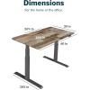 Vari Classic Electric Standing Desk – VariDesk Height Adjustable Sit/Stand Desk – Dual Motor with Memory Presets, Stable T-Style Legs – Gaming or Home Office Workstation – 72”x30”, Walnut/Black(Reclaimed Wood / Slate Legs)
