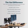 Vari Classic Electric Standing Desk – VariDesk Height Adjustable Sit/Stand Desk – Dual Motor with Memory Presets, Stable T-Style Legs – Gaming or Home Office Workstation – 72”x30”, Walnut/Black(Reclaimed Wood / Slate Legs)
