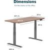 Vari Classic Electric Standing Desk – VariDesk Height Adjustable Sit/Stand Desk – Dual Motor with Memory Presets, Stable T-Style Legs – Gaming or Home Office Workstation – 72”x30”, Walnut/Black(Walnut Top / Slate Legs)