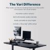 Vari Classic Electric Standing Desk – VariDesk Height Adjustable Sit/Stand Desk – Dual Motor with Memory Presets, Stable T-Style Legs – Gaming or Home Office Workstation – 72”x30”, Walnut/Black(Black Top / Slate Legs)