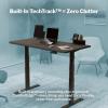 Vari ComfortEdge 60×30 Inch Adjustable Electric Standing Desk with TechTrack – Sit Stand VariDesk with Memory Presets, Included Phone Stand & Shelf, 200 LB Capacity, Tool-Free Assembly (Walnut)(Black)