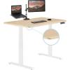 Vari ComfortEdge 72×30 Inch Adjustable Electric Standing Desk – Sit Stand VariDesk with Memory Presets, Sloped Edge, 180 LB Capacity + Tool-Free Assembly (Light Wood Top/Black Legs)(Light Wood Top / White Legs)