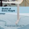 Vari ComfortEdge 72×30 Inch Adjustable Electric Standing Desk – Sit Stand VariDesk with Memory Presets, Sloped Edge, 180 LB Capacity + Tool-Free Assembly (Light Wood Top/Black Legs)(Marble Top / White Legs)