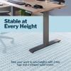 Vari ComfortEdge 72×30 Inch Adjustable Electric Standing Desk – Sit Stand VariDesk with Memory Presets, Sloped Edge, 180 LB Capacity + Tool-Free Assembly (Light Wood Top/Black Legs)(Light Wood Top / Slate Legs)